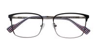 Matte Black/Gunmetal Ben Sherman Norton Rectangle Glasses - Flat-lay