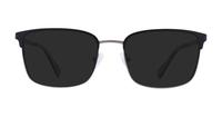 Matte Black/Gunmetal Ben Sherman Norton Rectangle Glasses - Sun