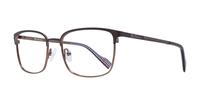 Matte Gunmetal/Brown Ben Sherman Norton Rectangle Glasses - Angle