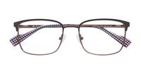 Matte Gunmetal/Brown Ben Sherman Norton Rectangle Glasses - Flat-lay
