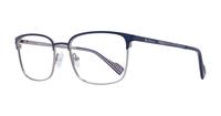Matte Navy/Gunmetal Ben Sherman Norton Rectangle Glasses - Angle