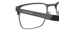 Dark Gunmetal Ben Sherman Stanley Rectangle Glasses - Detail