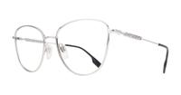 Silver Burberry BE1376 Round Glasses - Angle