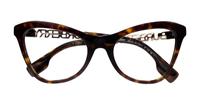 Dark Havana Burberry BE2373U Cat-eye Glasses - Flat-lay