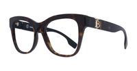 Dark Havana Burberry BE2388 Square Glasses - Angle