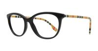 Black Burberry BE2389 Square Glasses - Angle