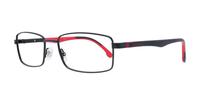 Matt Black Carrera 8842 Rectangle Glasses - Angle