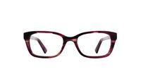 Purple Carvela Allie Rectangle Glasses - Front