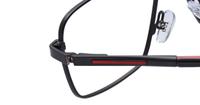 Matte Black / Red CAT 3006 Rectangle Glasses - Detail