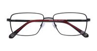Matte Black / Red CAT 3006 Rectangle Glasses - Flat-lay