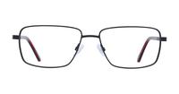 Matte Black / Red CAT 3006 Rectangle Glasses - Front