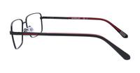 Matte Black / Red CAT 3006 Rectangle Glasses - Side