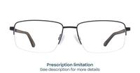 Matte Black CAT 3011 Rectangle Glasses - Front