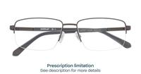 Matte Gunmetal CAT 3011 Rectangle Glasses - Flat-lay