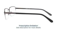 Matte Gunmetal CAT 3011 Rectangle Glasses - Side
