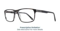Gloss Black CAT 3013 Rectangle Glasses - Angle