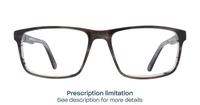 Gloss Black CAT 3013 Rectangle Glasses - Front