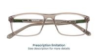 Gloss Brown CAT 3013 Rectangle Glasses - Flat-lay