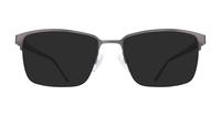 Matte Gunmetal / Horn CAT 3503 Rectangle Glasses - Sun