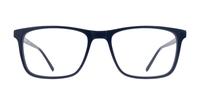 Gloss Navy Horn CAT 3505 Rectangle Glasses - Front
