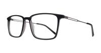 Gloss Black / Gunmetal CAT 3529 Rectangle Glasses - Angle