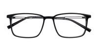 Gloss Black / Gunmetal CAT 3529 Rectangle Glasses - Flat-lay