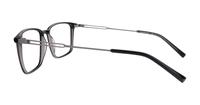 Gloss Black / Gunmetal CAT 3529 Rectangle Glasses - Side
