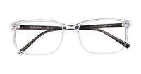 Crystal / Grey Horn CAT 3530 Rectangle Glasses - Flat-lay