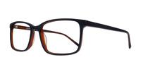 Gloss Navy / Brown CAT 3530 Rectangle Glasses - Angle