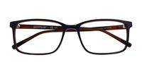 Gloss Navy / Brown CAT 3530 Rectangle Glasses - Flat-lay
