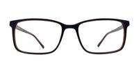 Gloss Navy / Brown CAT 3530 Rectangle Glasses - Front