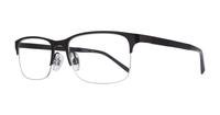 Matte Black CAT 3533 Rectangle Glasses - Angle