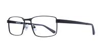 Matte Black CAT Arkose Rectangle Glasses - Angle
