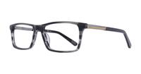 Gloss Black Tortoise CAT Bezel Square Glasses - Angle