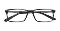 Gloss Black Tortoise CAT Bezel Square Glasses - Flat-lay