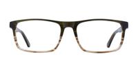 Gloss Brown Horn CAT Controller Square Glasses - Front