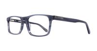Gloss Navy Horn CAT Controller Square Glasses - Angle