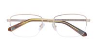 Matte Gold CAT Developer Square Glasses - Flat-lay