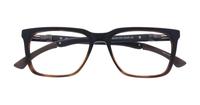 Black Tortoise Fade Champion CUZONE200 Rectangle Glasses - Flat-lay