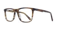Brown Horn Champion Snag Square Glasses - Angle