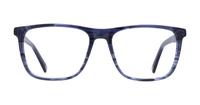 Navy Grey Horn Champion Snag Square Glasses - Front