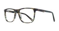 Olive Horn Champion Snag Rectangle Glasses - Angle