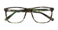 Olive Horn Champion Snag Rectangle Glasses - Flat-lay