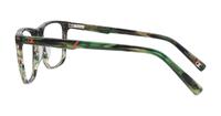 Olive Horn Champion Snag Rectangle Glasses - Side