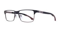 Matte Black Champion Trip Rectangle Glasses - Angle
