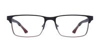 Matte Black Champion Trip Rectangle Glasses - Front