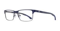 Matte Navy Champion Trip Rectangle Glasses - Angle
