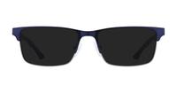 Matte Navy Champion Trip Rectangle Glasses - Sun