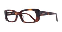 Tortoise DKNY DK5020 Rectangle Glasses - Angle