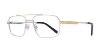 Silver/Gold Dolce & Gabbana DG1345 Rectangle Glasses - Angle